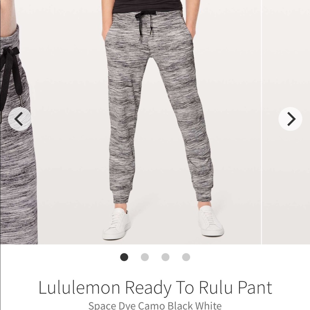 Lululemon Ready To Rulu Pant Space Dye Camo Black White